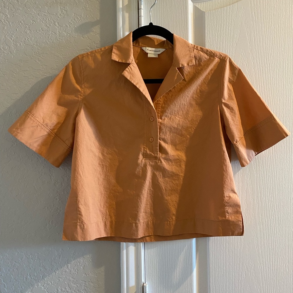 Club Monaco Orange Blouse Top XS